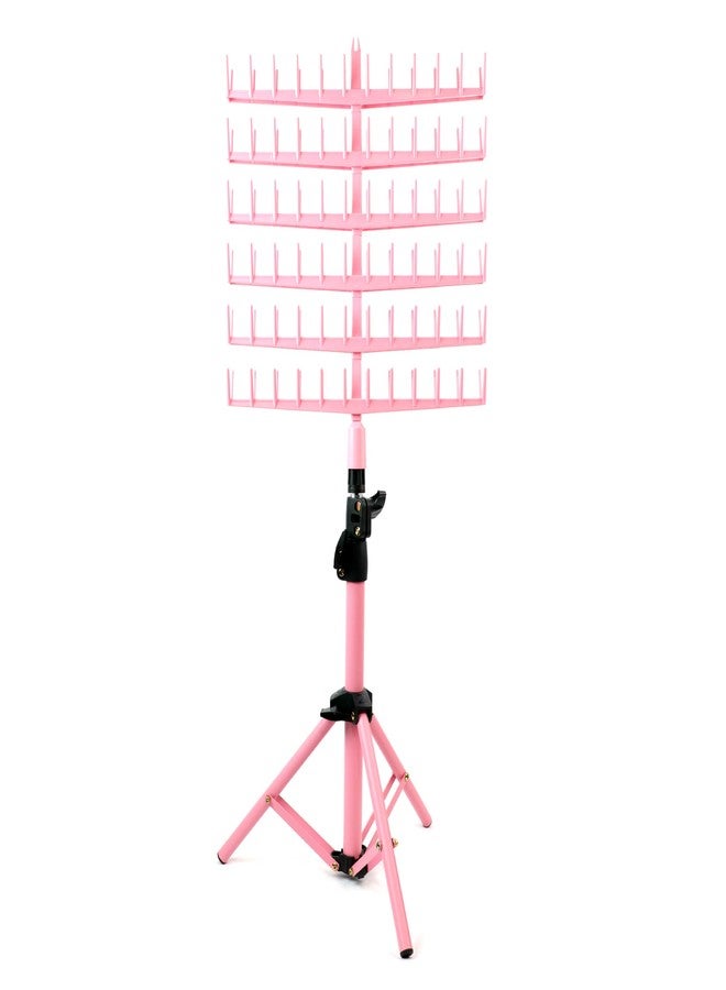 Laflare Standing Braid Hair Organizer – 144 Pegs Hair Extension Holder, Divider & Display Stand for Hair Braiding, Height Adjustable Rack, Easy to Assemble - Image 2